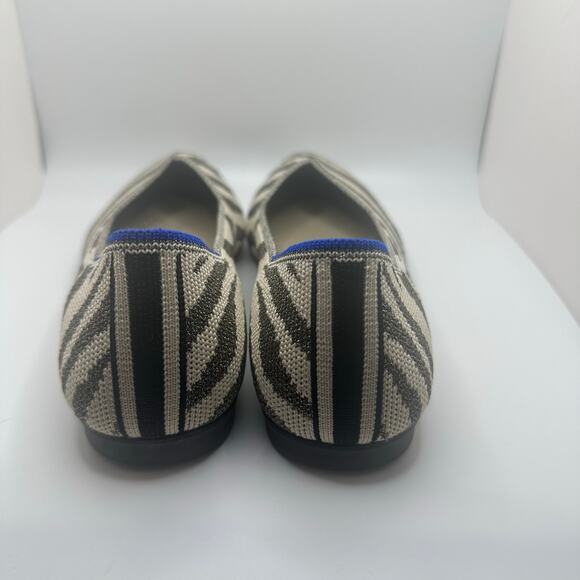 Rothy’s Gray Zebra Womens Retired Flats Pointed Toe Shoes Size 6W - Picture 3 of 12